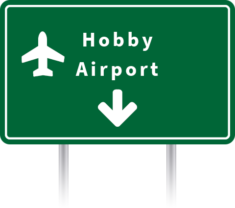 Hobby airport sign
